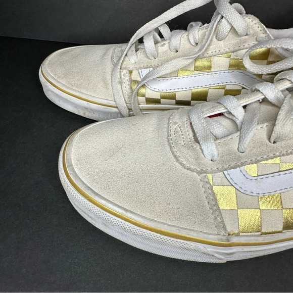 Vans Gold Checkered Low Top Sneakers Women US 8.5 - Picture 7 of 12